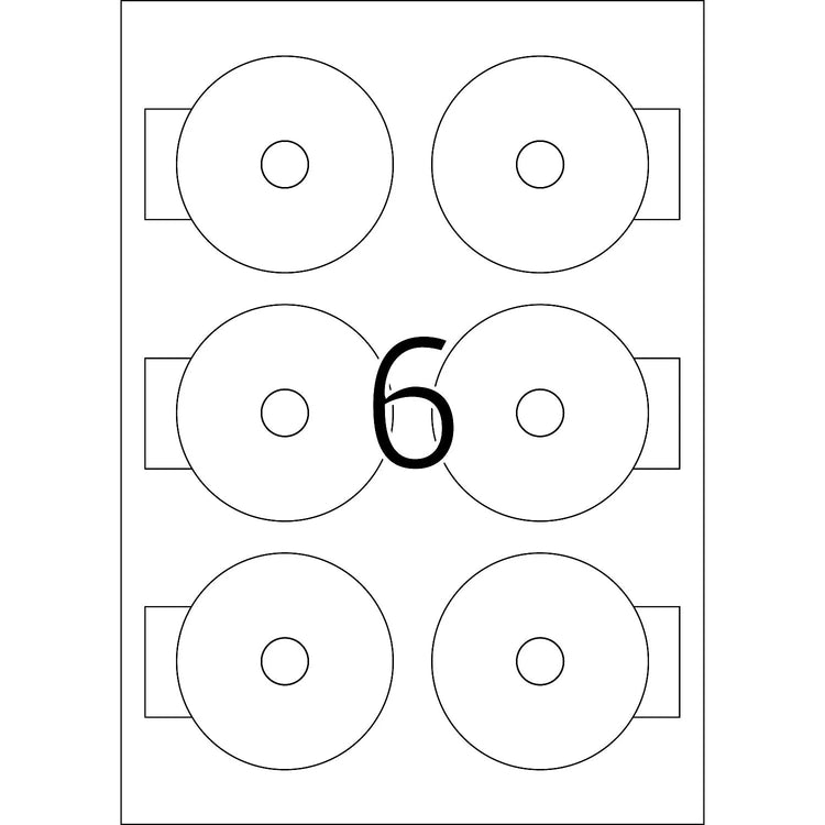 60 HERMA CD-Etiketten 8619 weiß