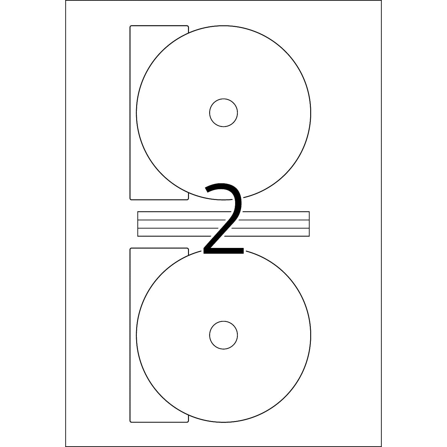 20 HERMA CD-Etiketten 8624 weiß