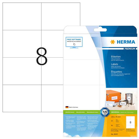 80 HERMA Etiketten 8645 weiß