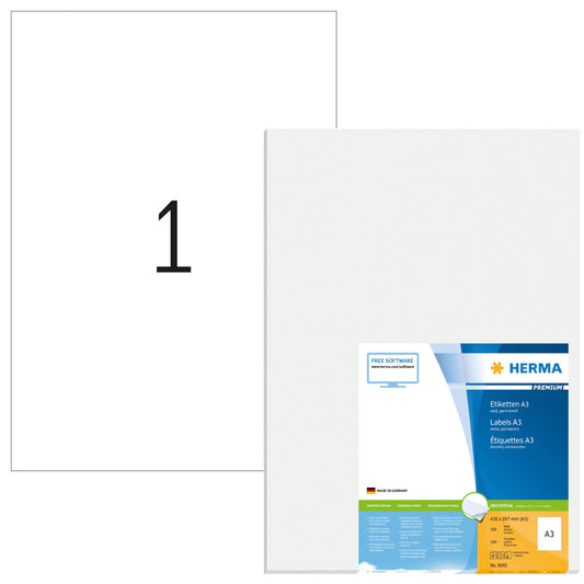 100 HERMA Etiketten 8692 weiß