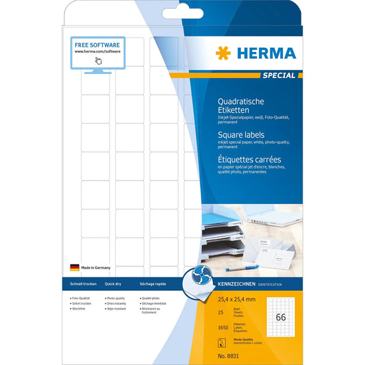 1.650 HERMA Etiketten 8831 weiß