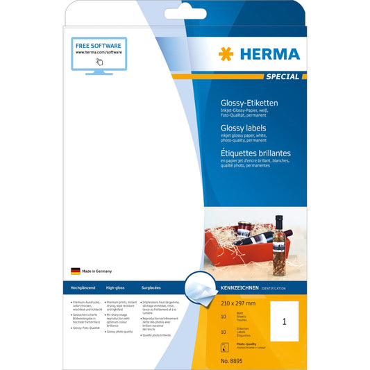 10 HERMA Etiketten 8895 weiß