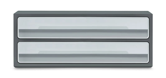 cep Schubladenbox MoovUp lichtgrau 1090116361, DIN A4 quer mit 2 Schubladen