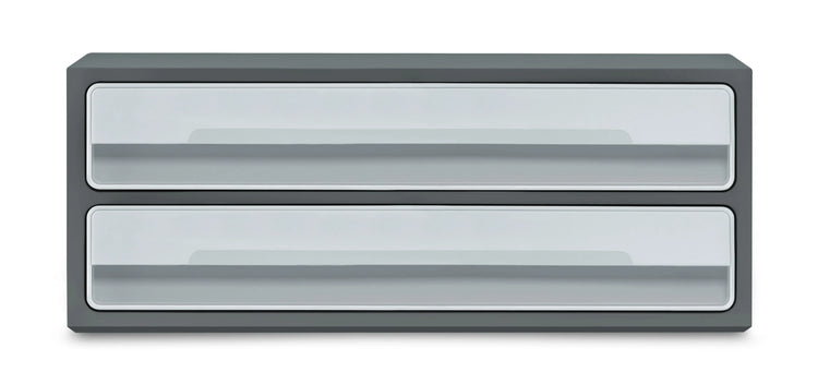 cep Schubladenbox MoovUp lichtgrau 1090116361, DIN A4 quer mit 2 Schubladen