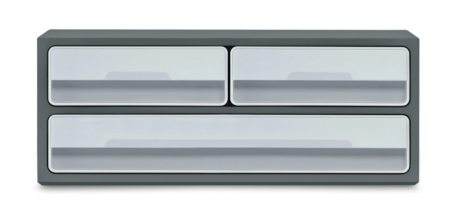 cep Schubladenbox MoovUp lichtgrau 1090216361, DIN A4 quer, DIN A5 quer mit 3 Schubladen