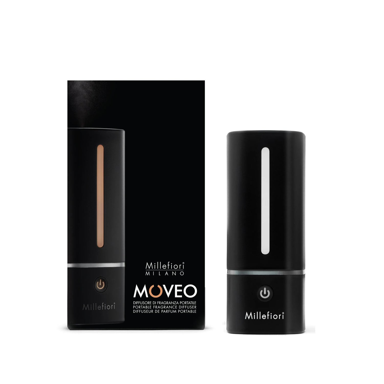 Millefiori Moveo tragbarer Diffuser mit Farbwechsler schwarz matt ohne Wasser!