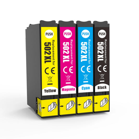 4 XXL kompatible Druckerpatronen von Wechselfaul als Ersatz für Epson 502XL