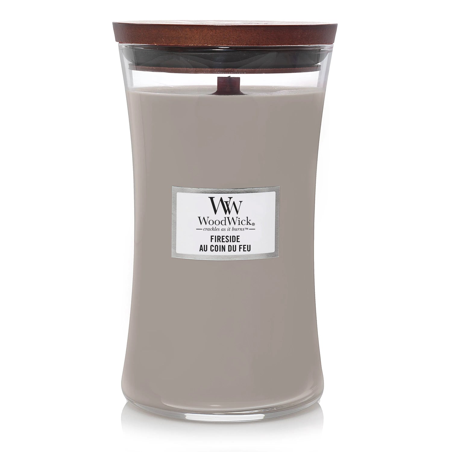 WoodWick knisternde Kerze Fireside groß 610g Brenndauer bis zu 130 Std