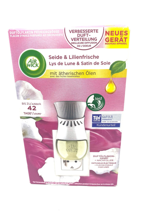AIRWICK Duftstecker blumig Duft: Seide & Lilienfrische für Steckdosen bis zu 42 Tage frische
