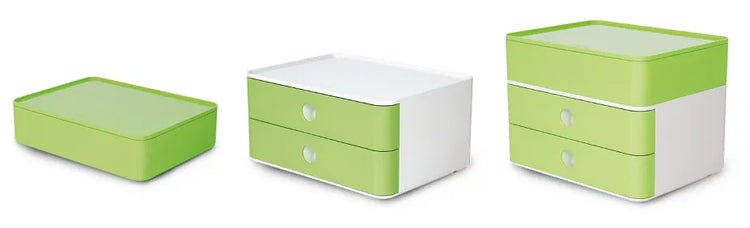 HAN Schubladenbox Smart Box plus ALLISON grün DIN A5 mit 3 Schubladen