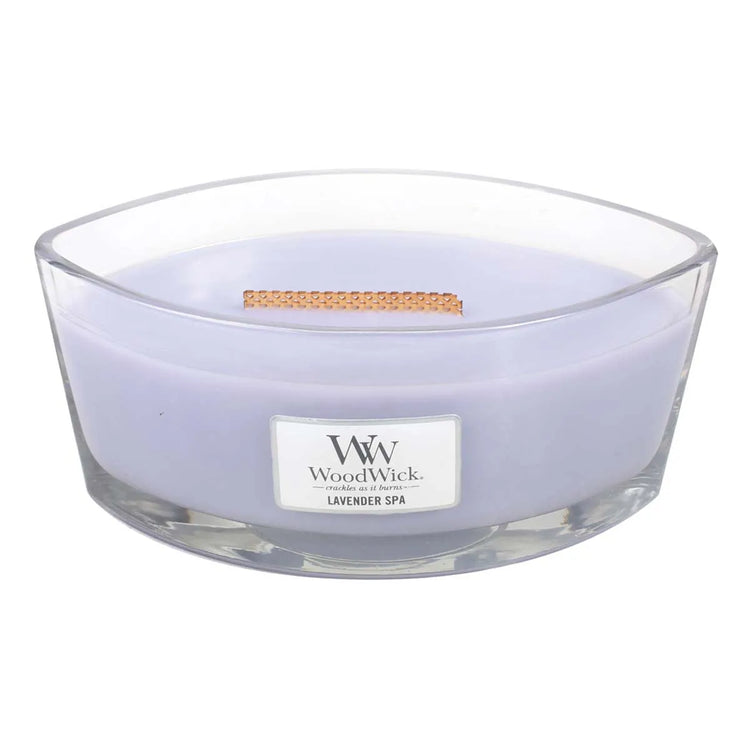 WoodWick knisternde Kerze Ellipse Lavender Spa bis zu 50 Std Brenndauer
