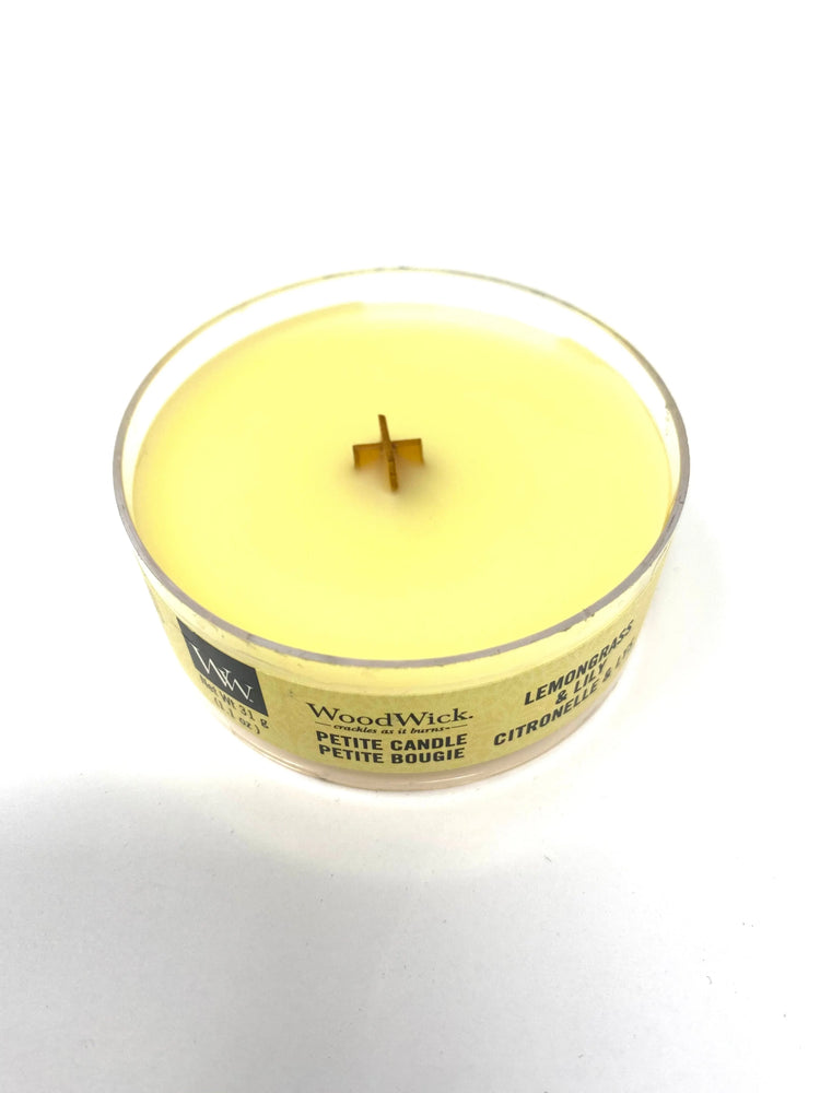 WoodWick Lemongrass & Lily Petite Kerze mini 31g Brenndauer bis zu 8 Std