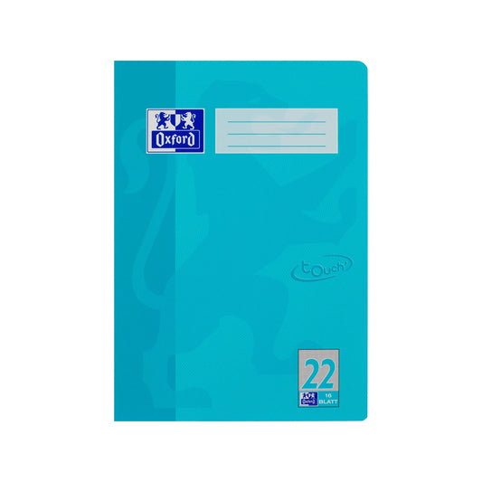 OXFORD Schulheft Touch Lineatur 22 kariert ohne Rand, blau, A4, Sie erhalten 3 Hefte