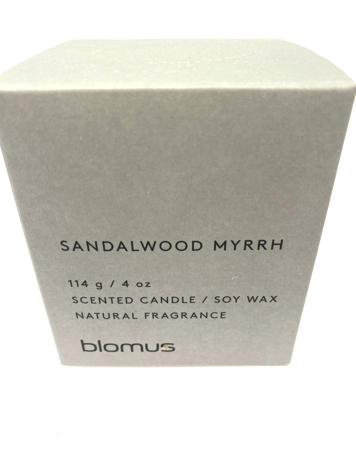 Blomus Duftkerze SANDALWOOD MYRRH grau Sandelholz, Myrrhe Brenndauer 24 Std. Beton