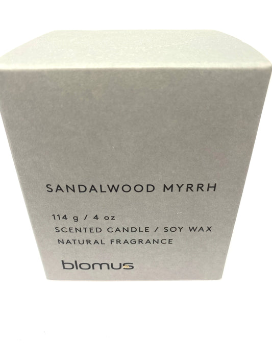 Blomus Duftkerze SANDALWOOD MYRRH grau Sandelholz, Myrrhe Brenndauer 24 Std. Beton