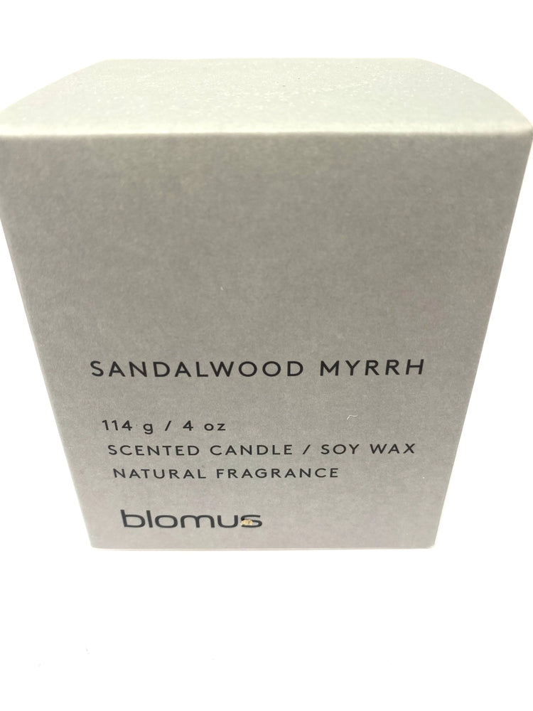 Blomus Duftkerze SANDALWOOD MYRRH grau Sandelholz, Myrrhe Brenndauer 24 Std. Beton