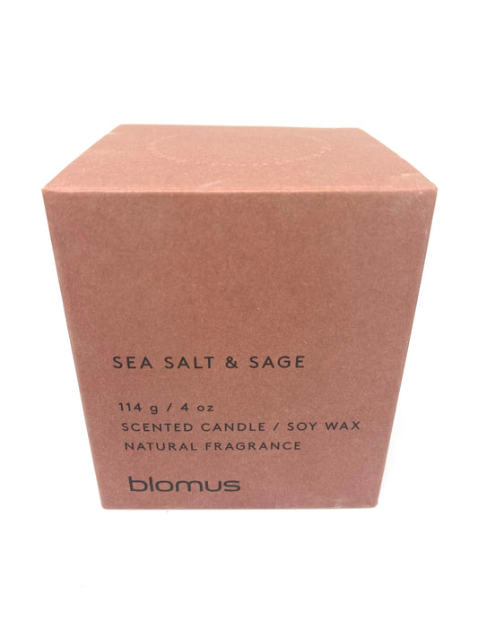 Blomus Duftkerze SEA SALT & SAGE rosa Salbei, Meersalz Brenndauer 24 Std. Beton