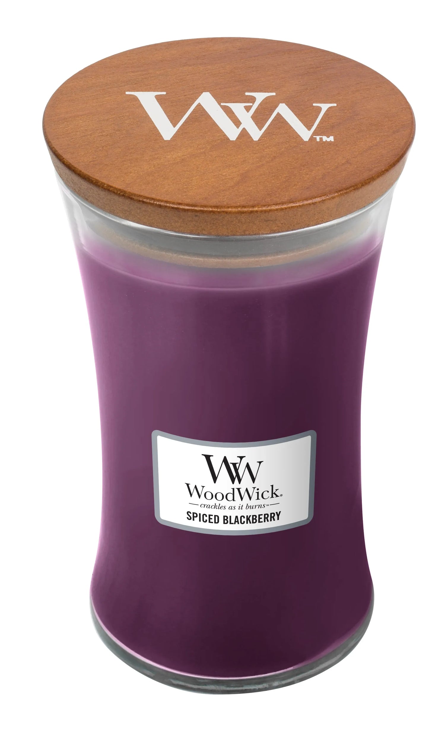 WoodWick Duftkerze Spiced Blackberry Large 610g mit knisterndem Docht, bis zu 130 Std. Brenndauer