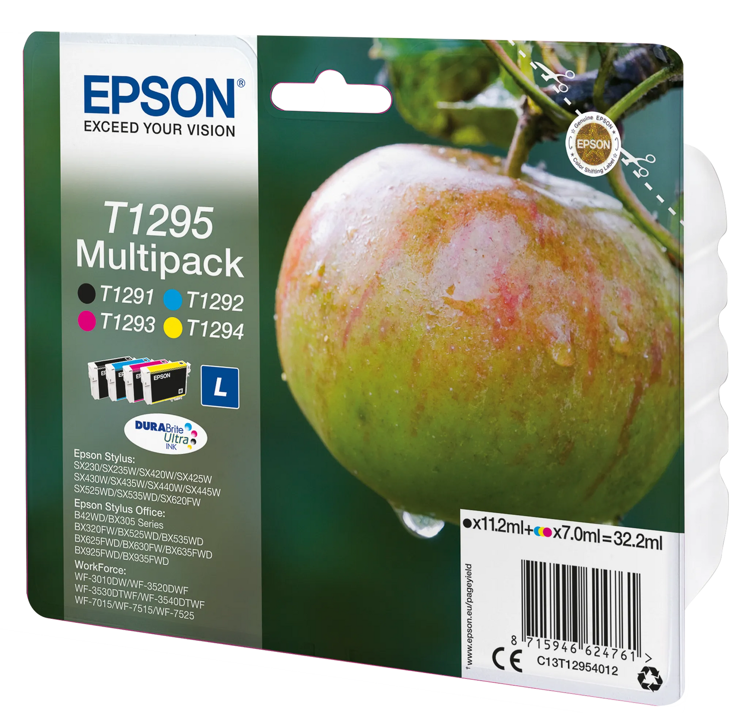 4 EPSON T1295 schwarz, cyan, magenta, gelb Tintenpatronen