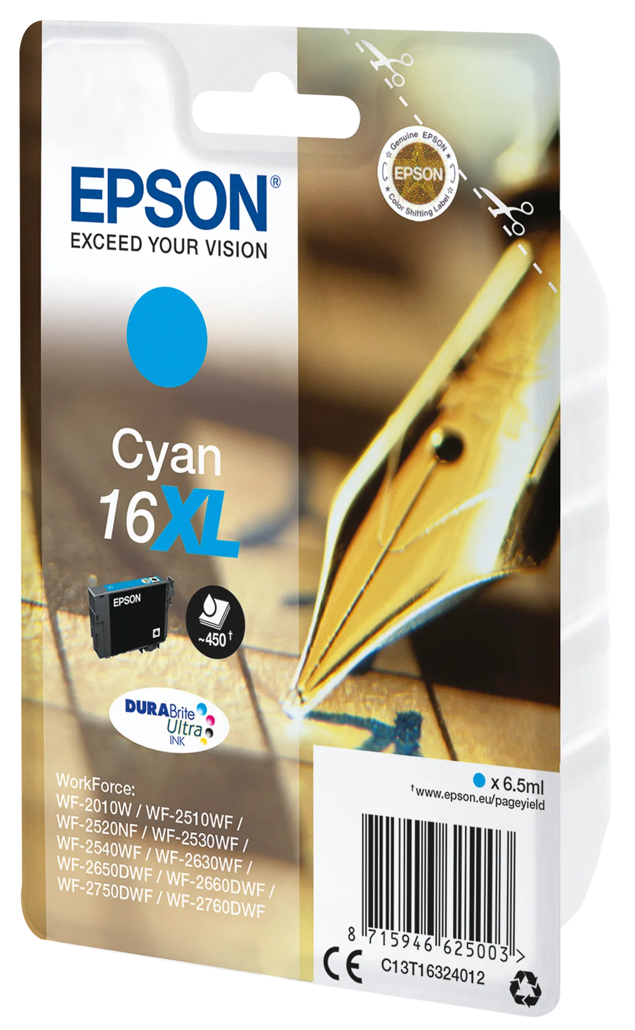 EPSON 16XL / T1632XL cyan Tintenpatrone