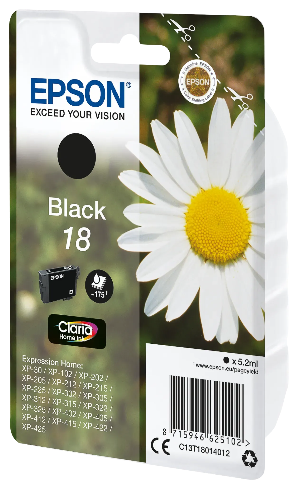 Epson Original T1801 EPSON 18 schwarz Tintenpatrone
