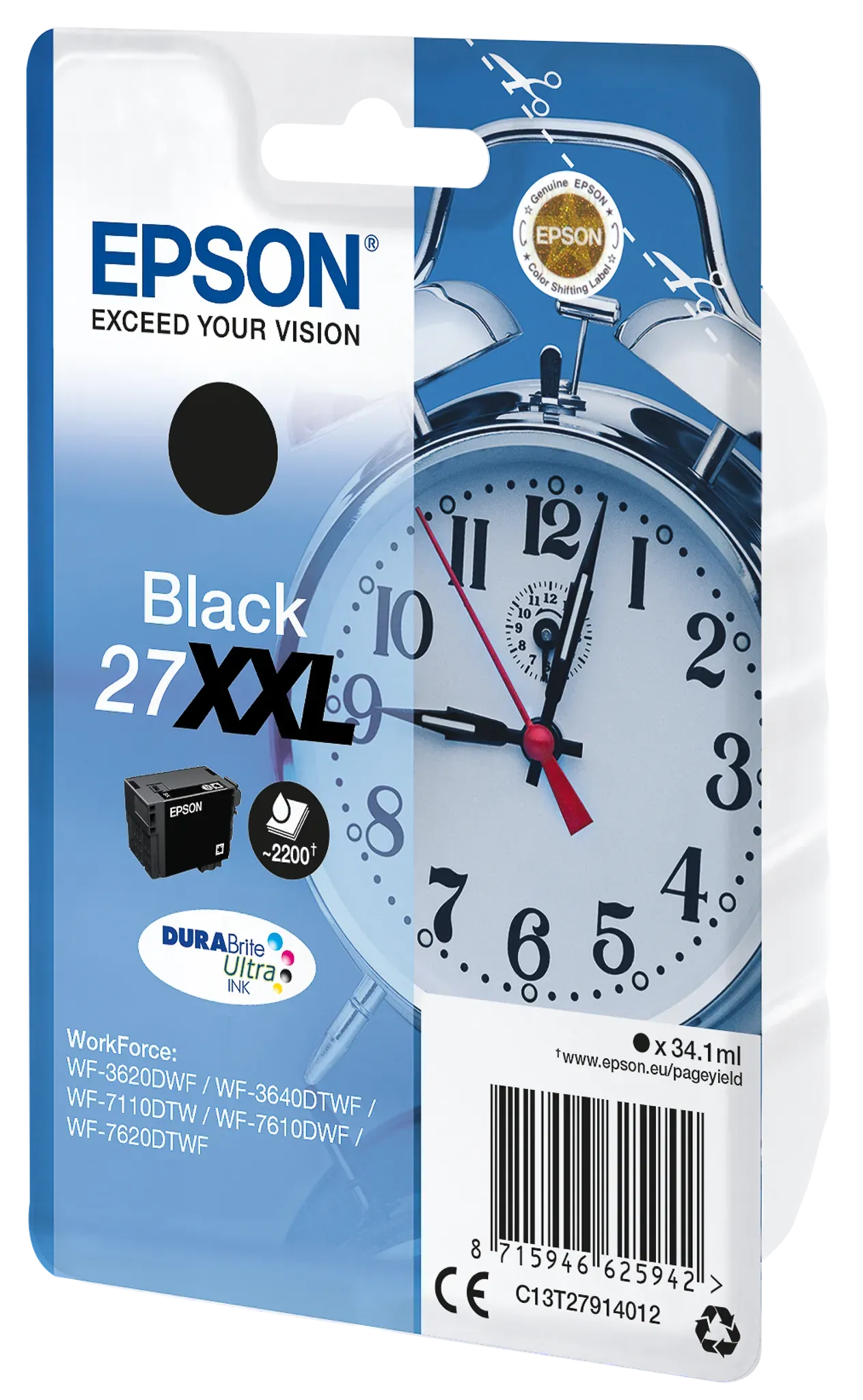 EPSON 27XXL / T2791XXL schwarz Tintenpatrone