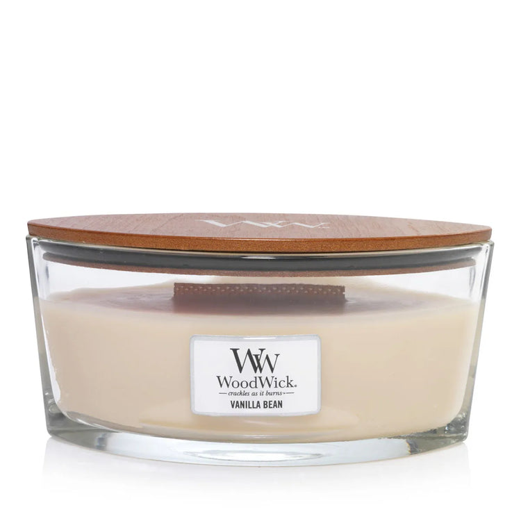 WoodWick knisternde Kerze Ellipse Vanilla Bean bis zu 50 Std. Brenndauer