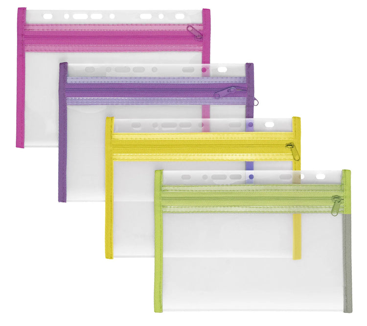 4 VELOFLEX Reißverschlussbeutel u. Mundschutztasche XXS A5 bunt