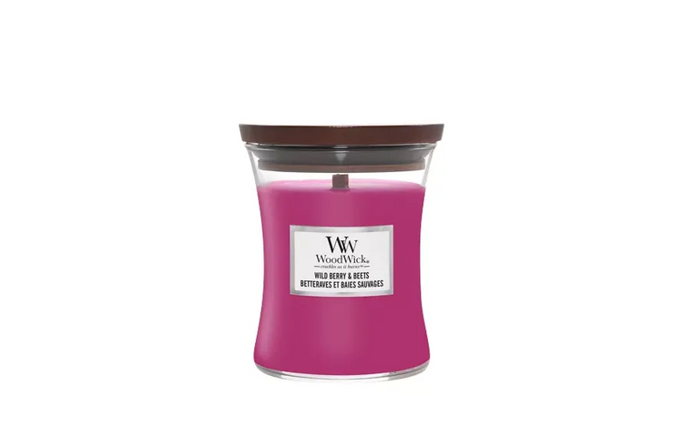 WoodWick Wild Berry & Beets, knisternde Kerze medium, 275g Brenndauer bis zu 60 Std NEUE FRÜHLINGSDÜFTE EDITION