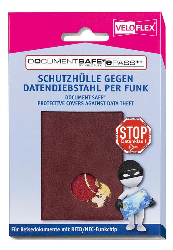 VELOFLEX Dokumentenhülle Document Safe®ePass Schutzhülle rot