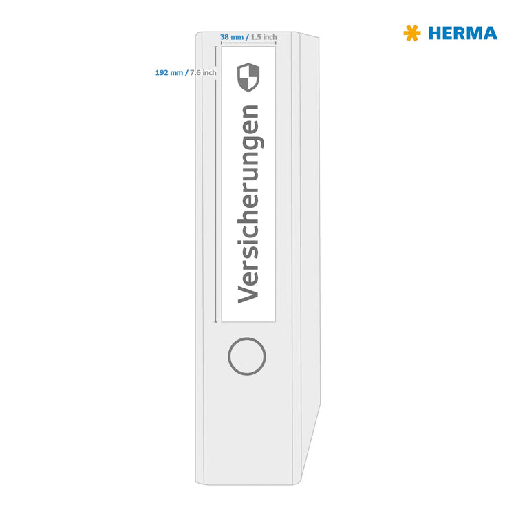 175 HERMA Ordneretiketten 10155 weiß für 4,0 - 5,0 cm Rückenbreite