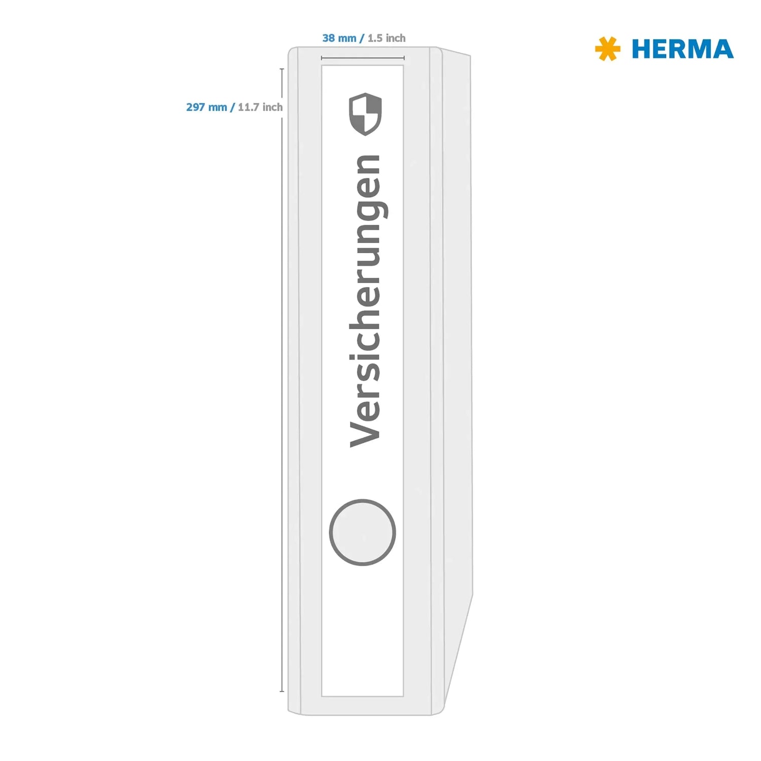 100 HERMA Ordneretiketten 5131 gelb für 4,0 - 5,0 cm Rückenbreite
