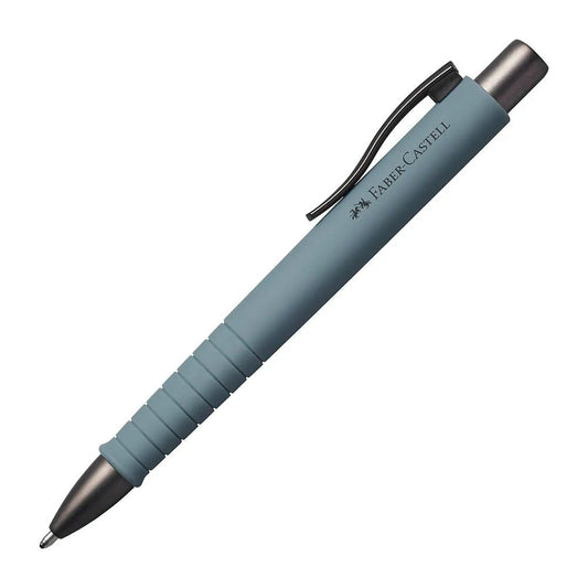 Faber-Castell 205024 - Kugelschreiber Poly Ball, urban stone grey, 5 Stück, mit auswechselbarer 0.5 mm Mine, dokumentenecht