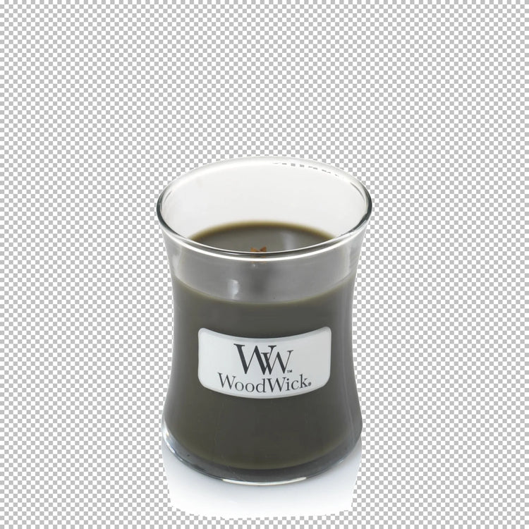 WoodWick Kerze Frasier Fir Mini mit knisterndem Docht, Brenndauer bis zu 20Std