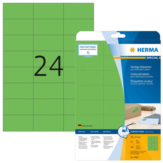 480 HERMA Etiketten 4469 grün