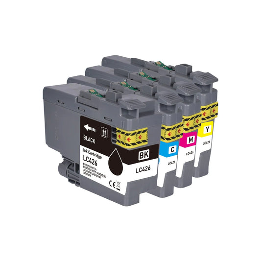 4 kompatible Druckerpatronen von Wechselfaul als Ersatz für Brother LC-426 LC426