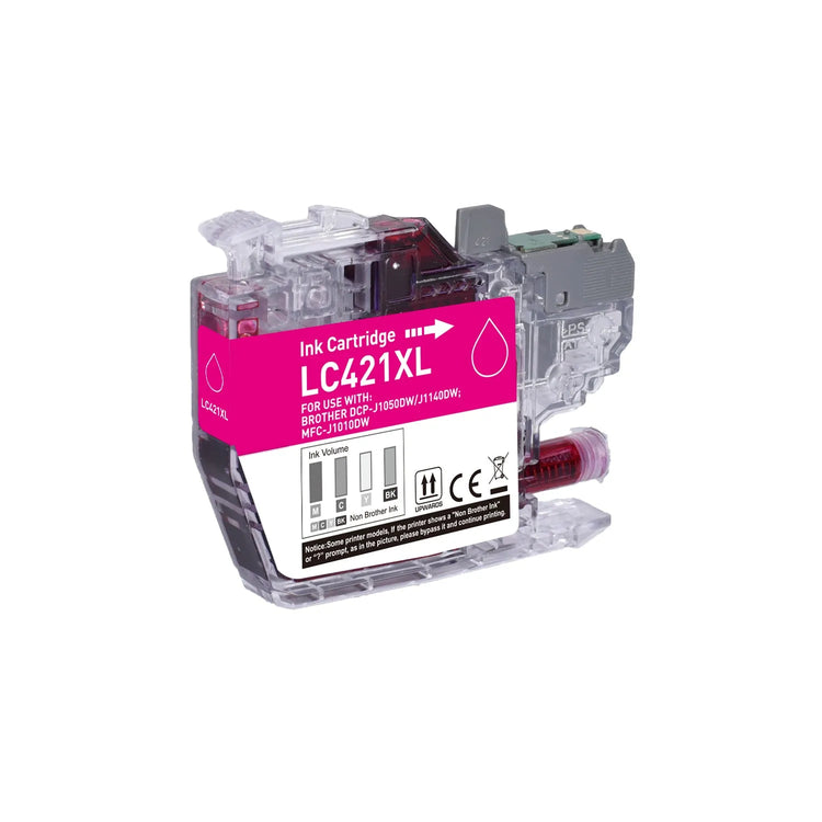 4 kompatible Druckerpatronen von Wechselfaul als Ersatz für Brother LC-421XL LC421XL