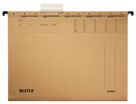 10 LEITZ Hängemappen ALPHA® 1915 naturbraun