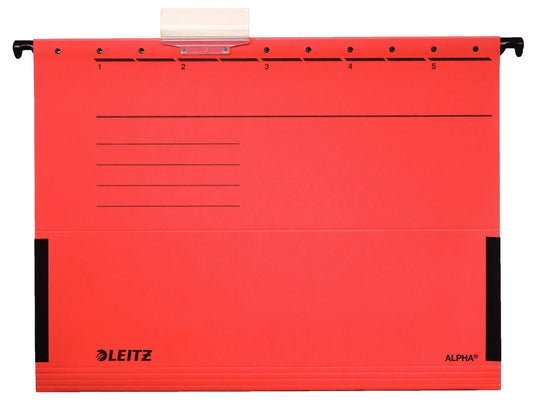5 LEITZ Hängetaschen ALPHA® 1986 rot