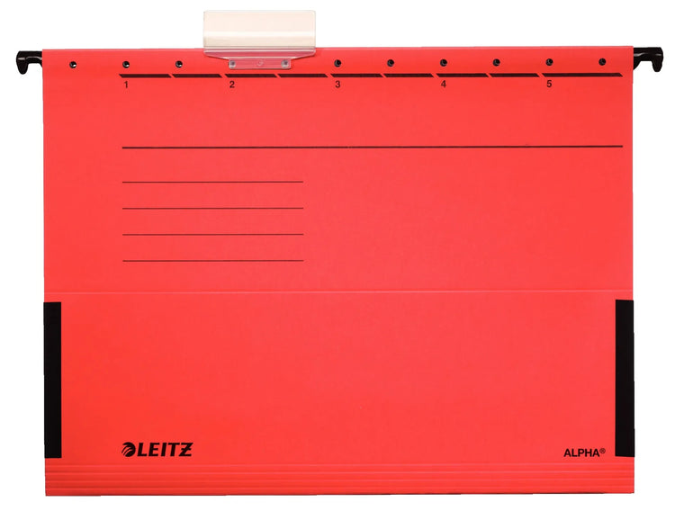 5 LEITZ Hängetaschen ALPHA® 1986 rot
