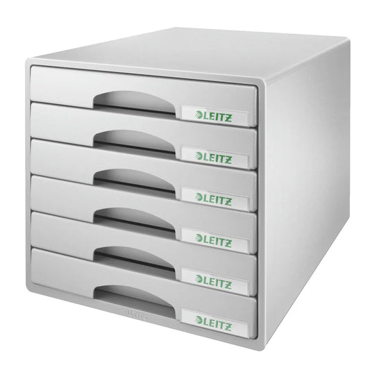 LEITZ Schubladenbox Plus grau DIN A4 mit 6 Schubladen