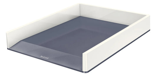 LEITZ Briefablage WOW Duo Colour perlweiß/grau