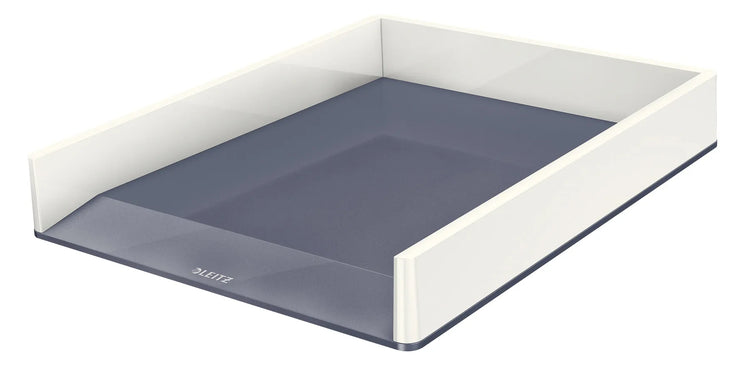 LEITZ Briefablage WOW Duo Colour perlweiß/grau