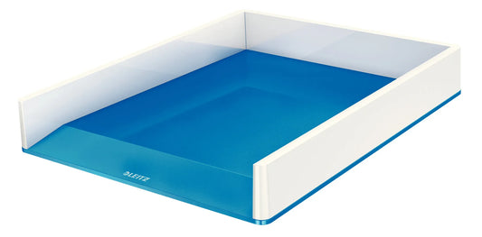 LEITZ Briefablage WOW Duo Colour perlweiß/blau