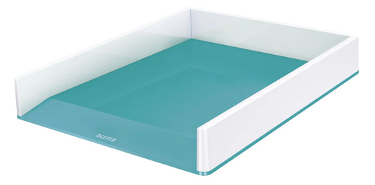 LEITZ Briefablage WOW Duo Colour perlweiß/eisblau