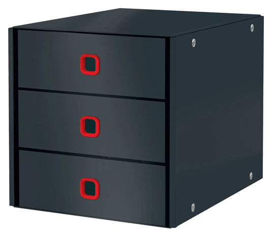 LEITZ Schubladenbox Click & Store Cosy grau DIN A4 mit 3 Schubladen