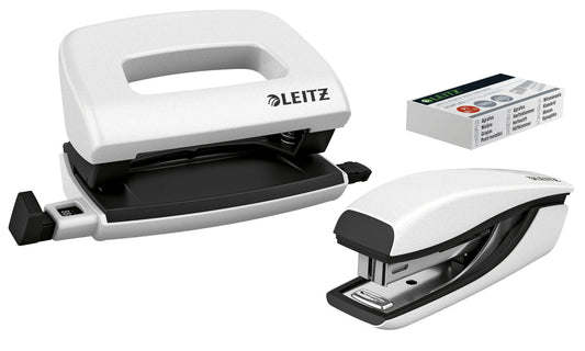LEITZ Locher und Heftgeräte Set NeXXt WOW weiß