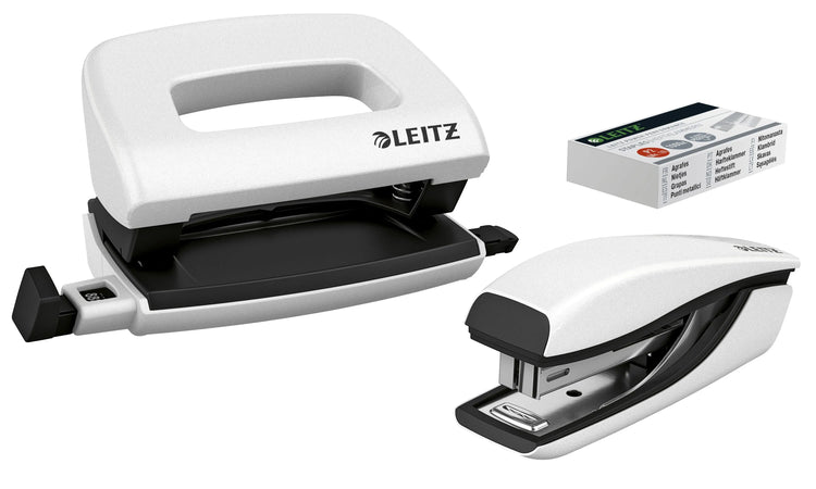 LEITZ Locher und Heftgeräte Set NeXXt WOW weiß