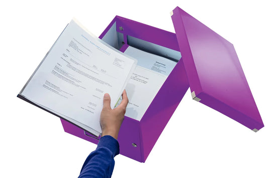 LEITZ Click & Store Aufbewahrungsbox 16,7 l lila 28,1 x 36,9 x 20,0 cm Format: DIN A4 quer