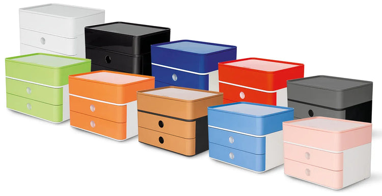 HAN Schubladenbox Smart Box plus ALLISON flamingo rose DIN A5 mit 3 Schubladen